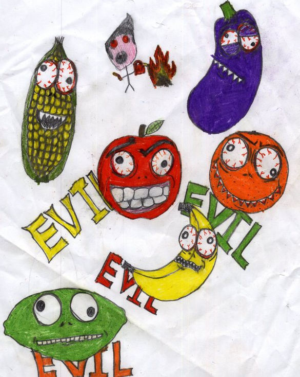 Evil Fruits and Veggies by HPDarkness on DeviantArt