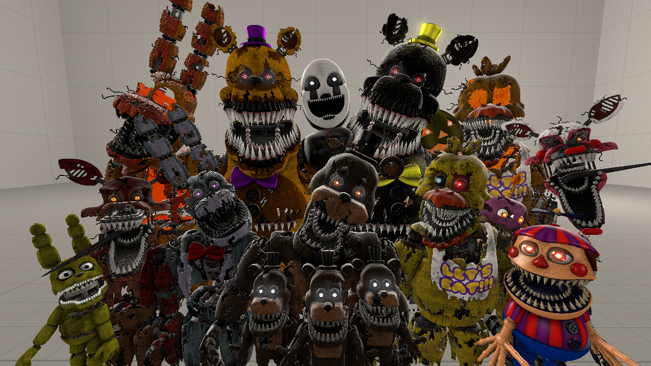 All FNAF 4 Animatronics by LandynGunderfan on DeviantArt