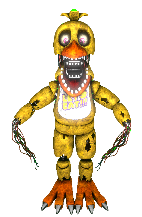 Mangled Withered Chica transparent background PNG clipart