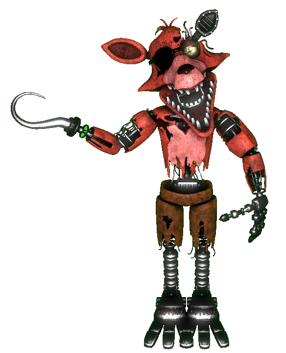 Tired But Hereu0027s A Withered Foxy With An Oc - Fnaf 2 Withered Foxy Png,Foxy  Png - free transparent png images 