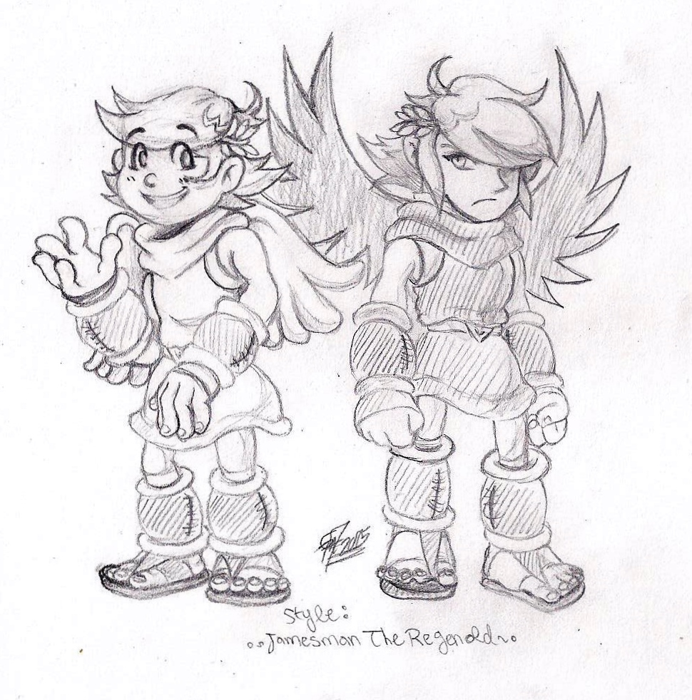 .: Pit and Dark Pit - JamesmanTheRegenold style:.