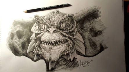 Gremlin in pencil