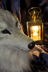 gray wolf fursuit head