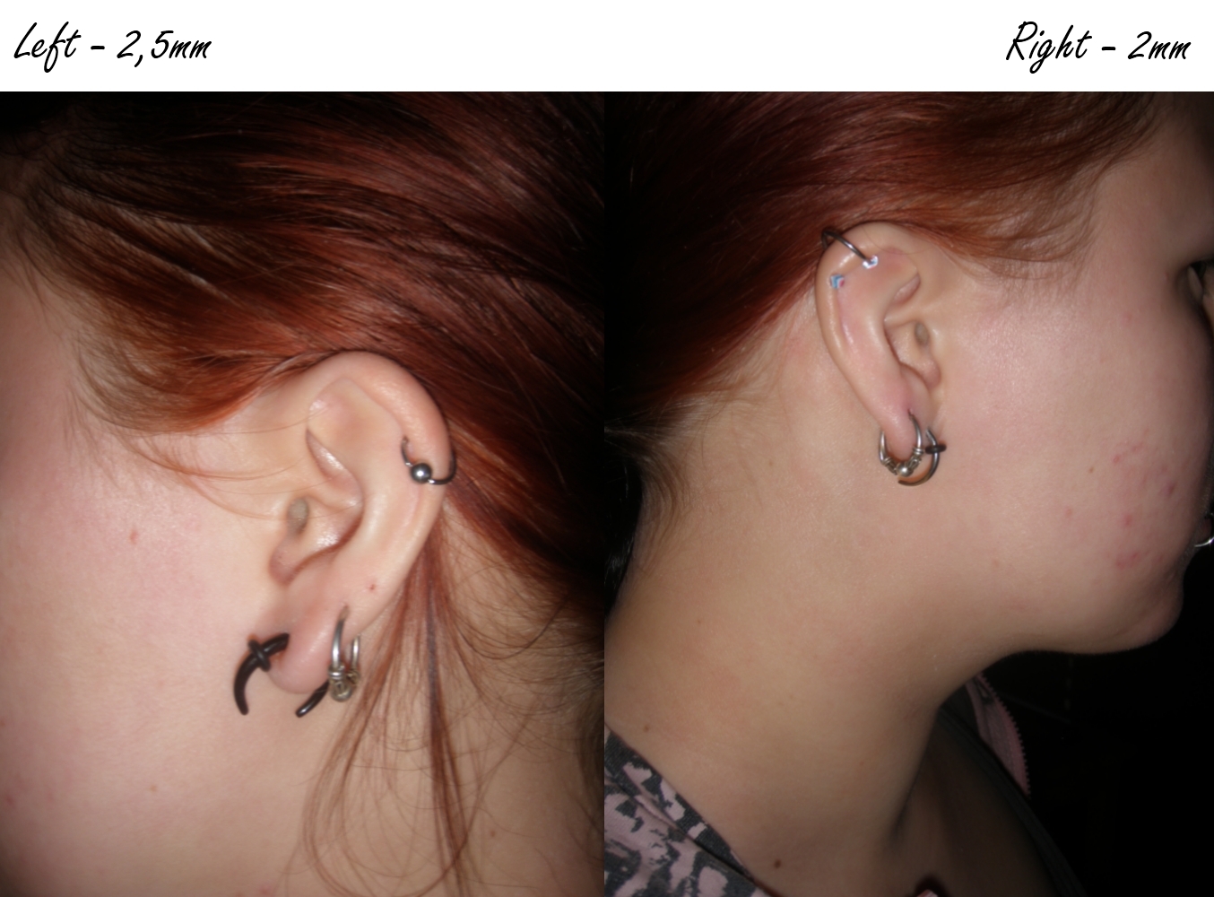 Ear lobe stretching project - 2/2,5mm