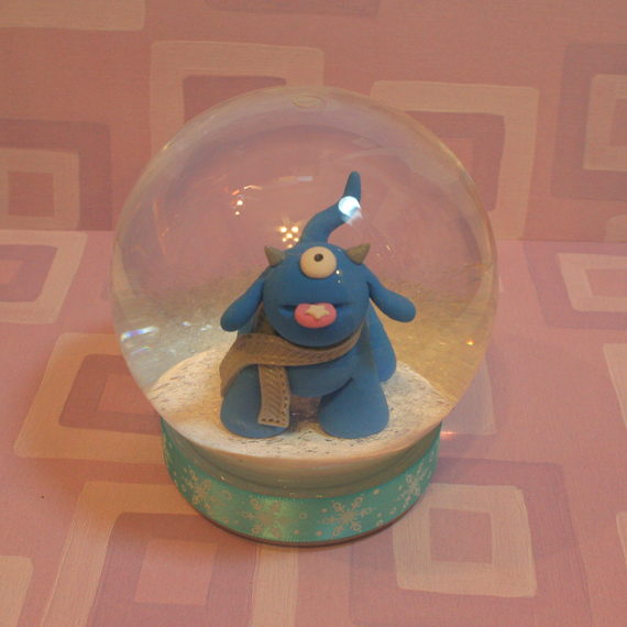 Timid Monster Pet Snowglobe