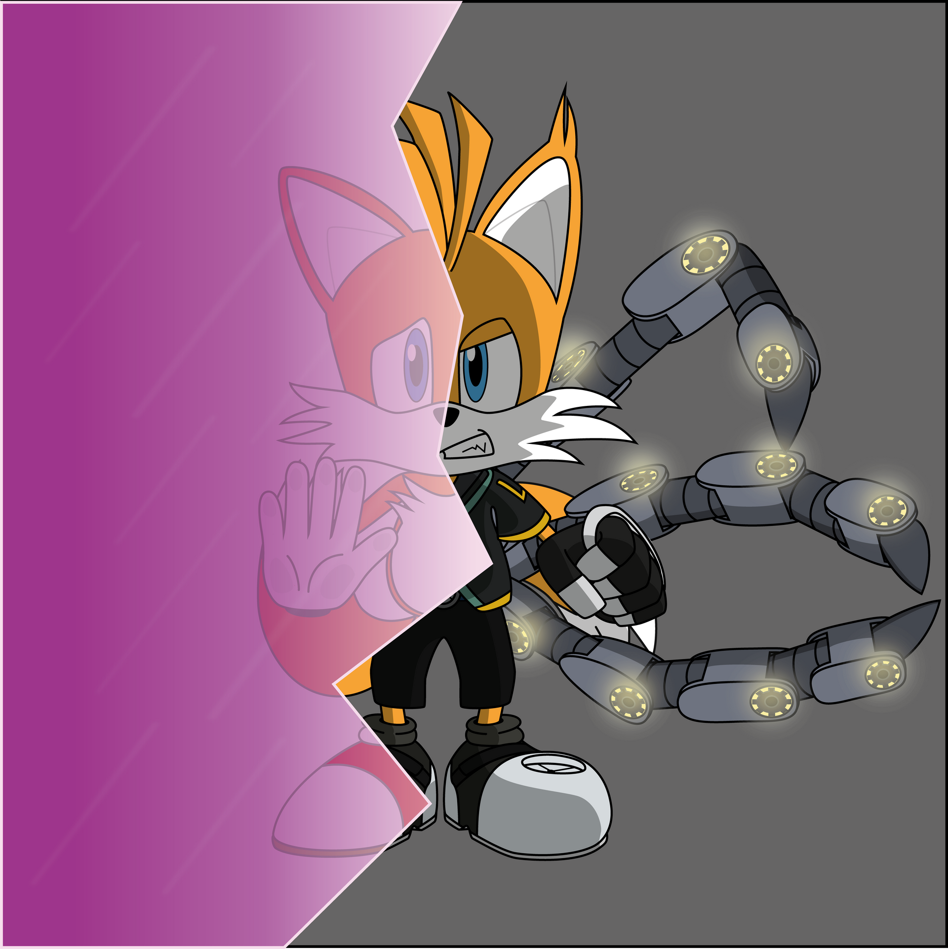 Robo Tails Tails Nine (Sonic Prime) by PeerHeer on DeviantArt