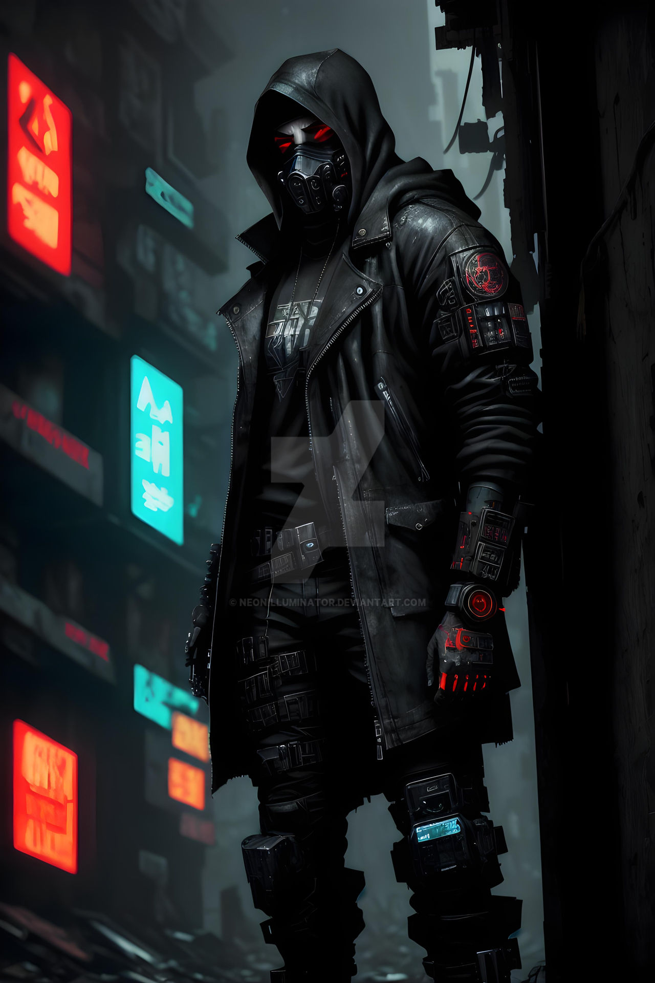 Grungy Masked Cyberpunk by NeonIlluminator on DeviantArt