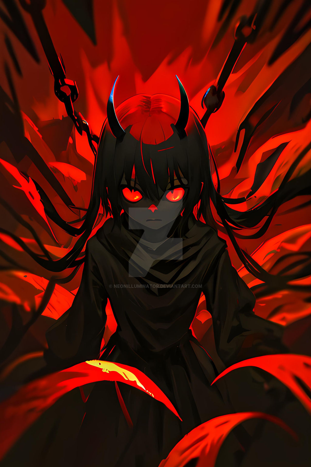 Anime demon girl by NeonIlluminator on DeviantArt