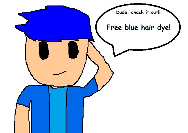 Black to Blue Hair - Roblox