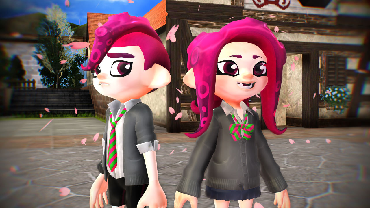 (MMD: Splatoon) Octoling Twins by BlueRoseHilbert on DeviantArt