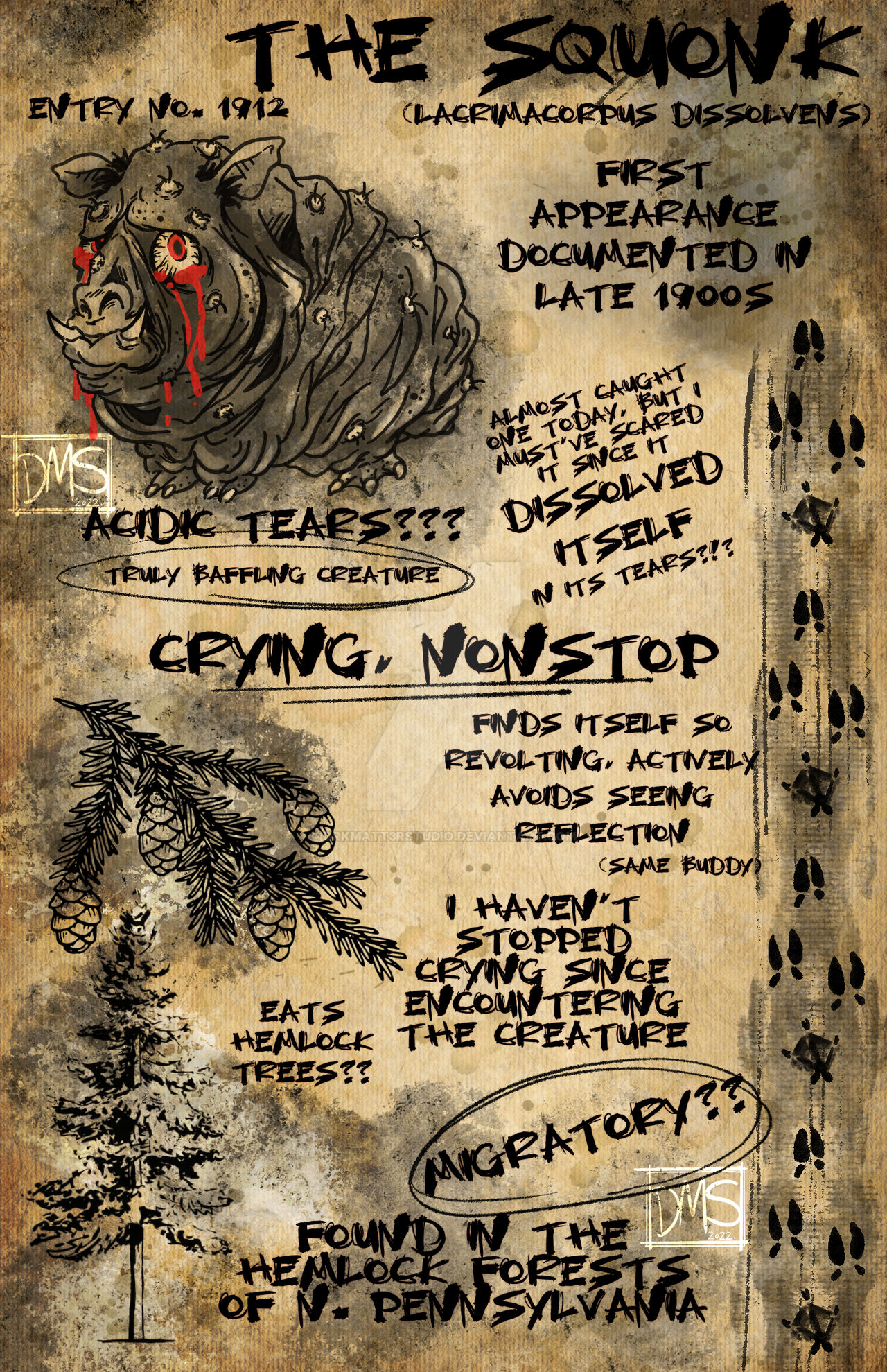 Cryptid Studies: Squonk by drkmatt3rstudio on DeviantArt