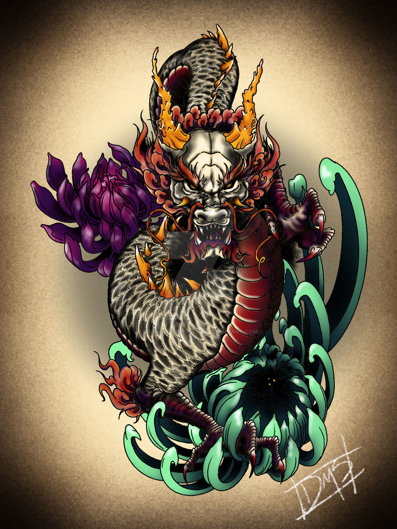 TATTOO || Japanese Traditional Dragon Design by drkmatt3rstudio on ...