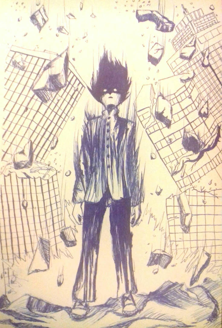 Mob psycho 100 fan art pencil by OccisorAconitum on DeviantArt