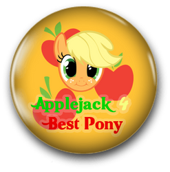 Applejack for Best Pony Button
