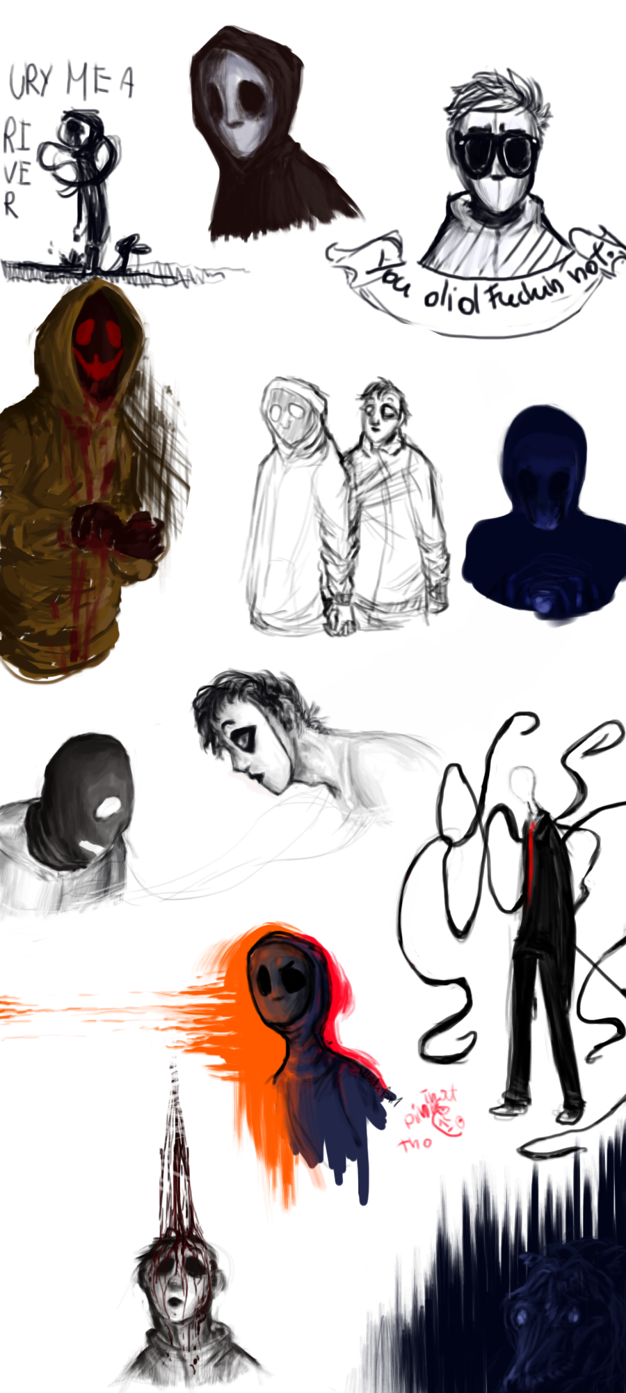 creepypasta n Marble Hornets sketches