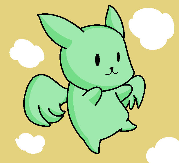 Flying Mint Bunny by paokamon on DeviantArt