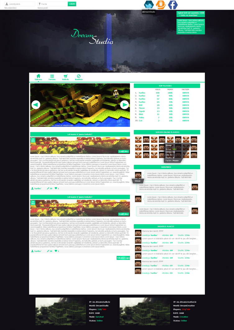 Minecraft web design. by hariboDesign on DeviantArt