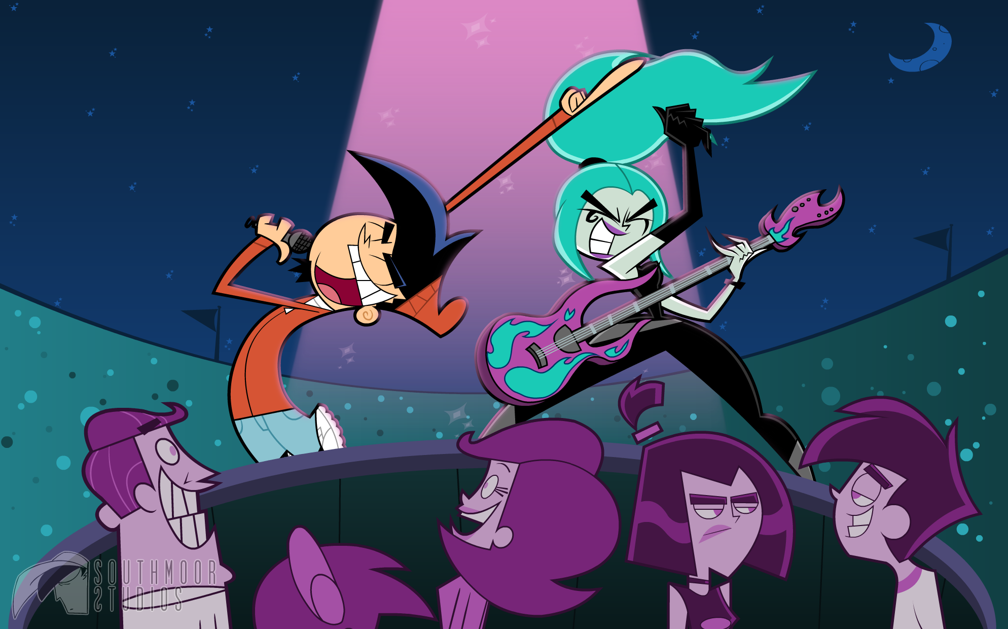 ART TRADE: Chip Skylark and Ember Rock Out! by MikeSouthmoor on DeviantArt