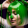 Woman gets green slimed 