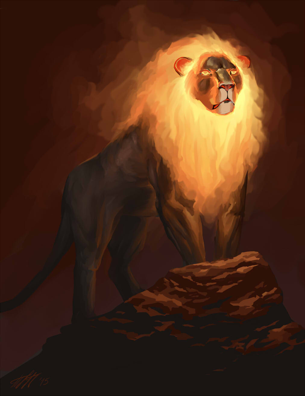 Firemane lion