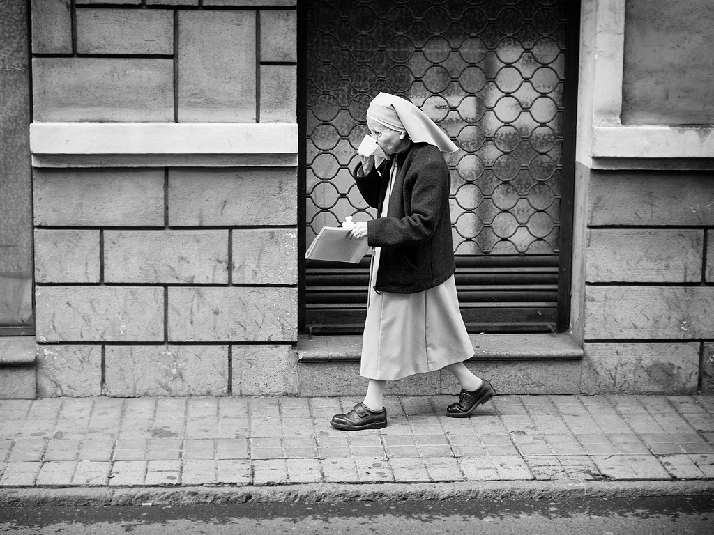 Walking Coffee Nun by sandas04 Walking Coffee Nun by sandas04