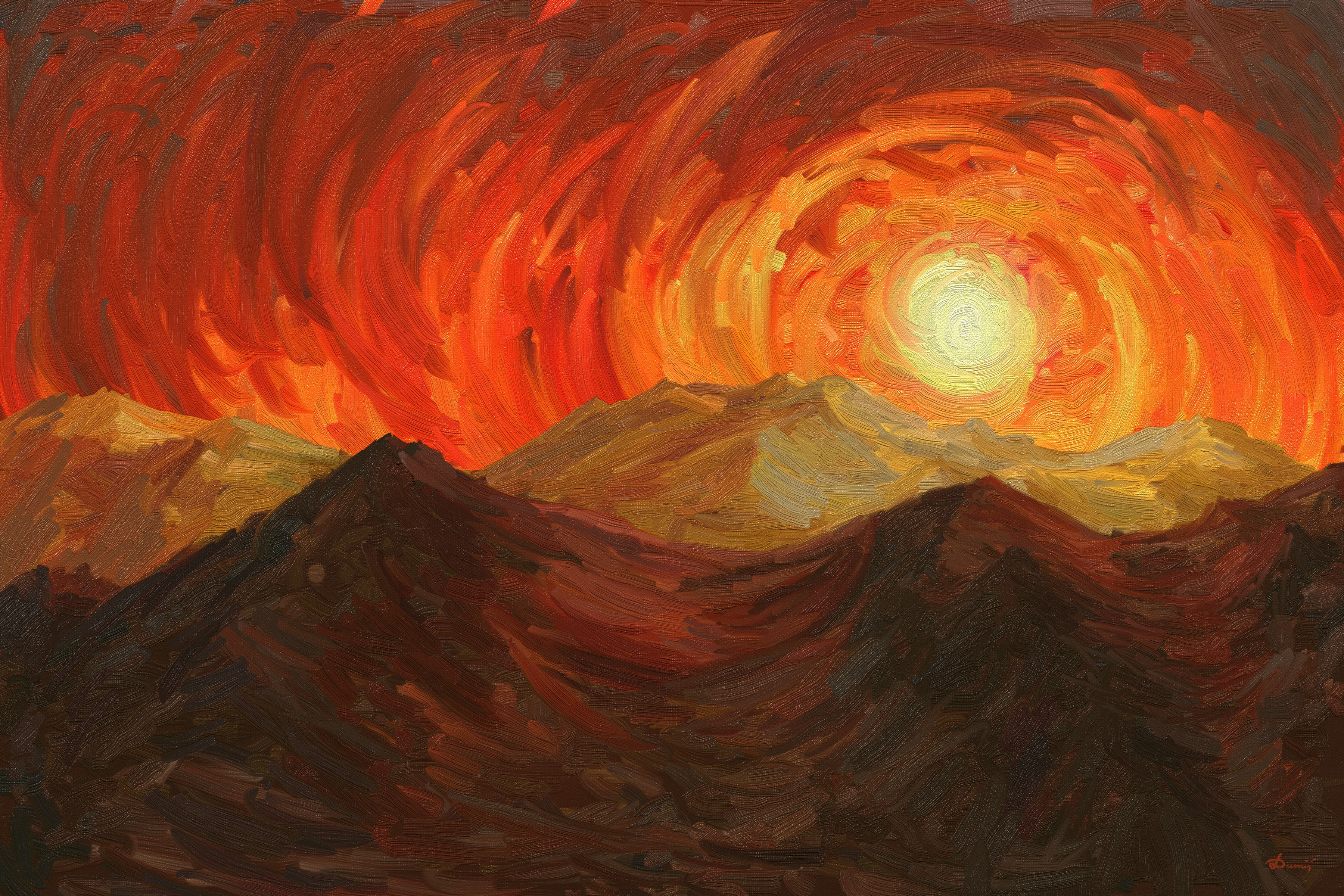 Mountain sunset