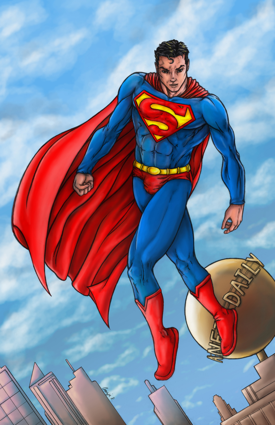 Superman over Metropolis