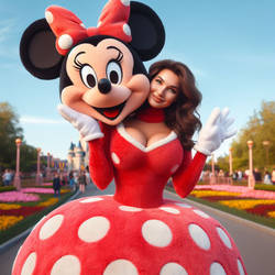 Minnie Mouse mascot 