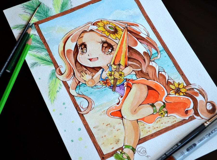 Chibi Pool Party Leona by Lighane on DeviantArt