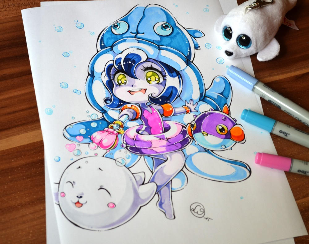 Chibi Pool Party Lulu by Lighane on DeviantArt