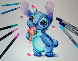 Stitch with yummy Ice Cream