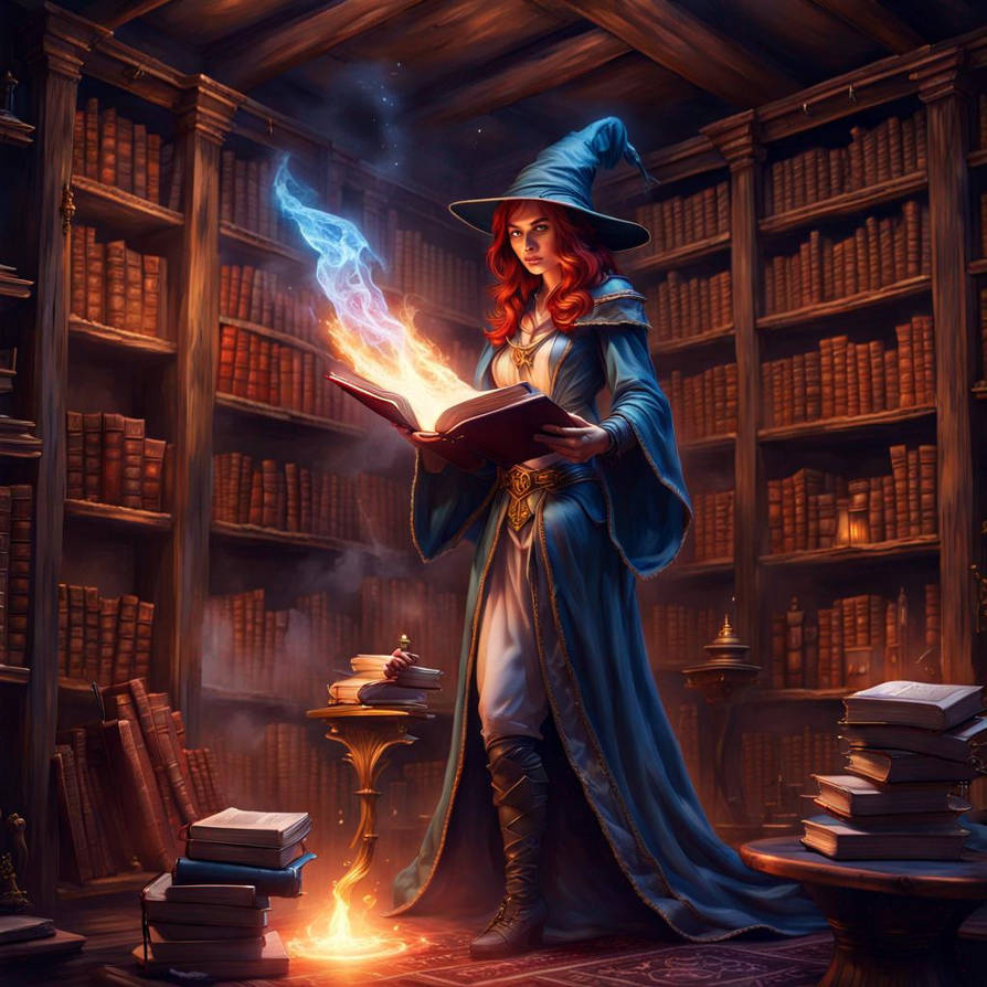 Sorceress Practicing Magic 3 by zhez4 on DeviantArt