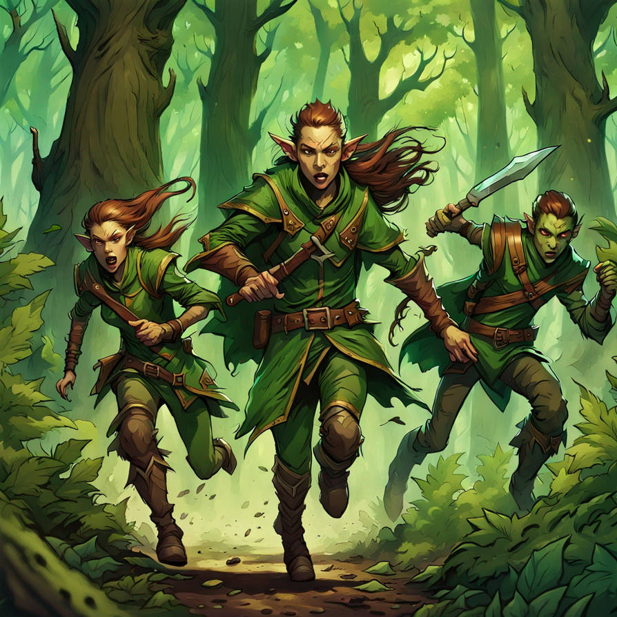 Wood Elves on the Hunt by zhez4 on DeviantArt