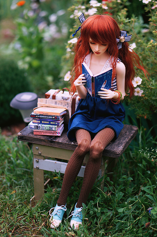 reading in the garden