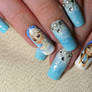 Frozen inspired nail art