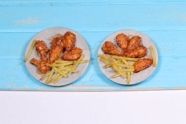 1:12 scale chicken wings miniature food