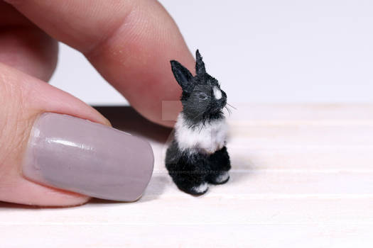 1:12 scale dollhouse miniature baby bunny