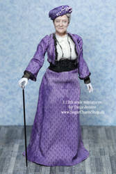 1:12th scale maggie smith inspired miniature doll
