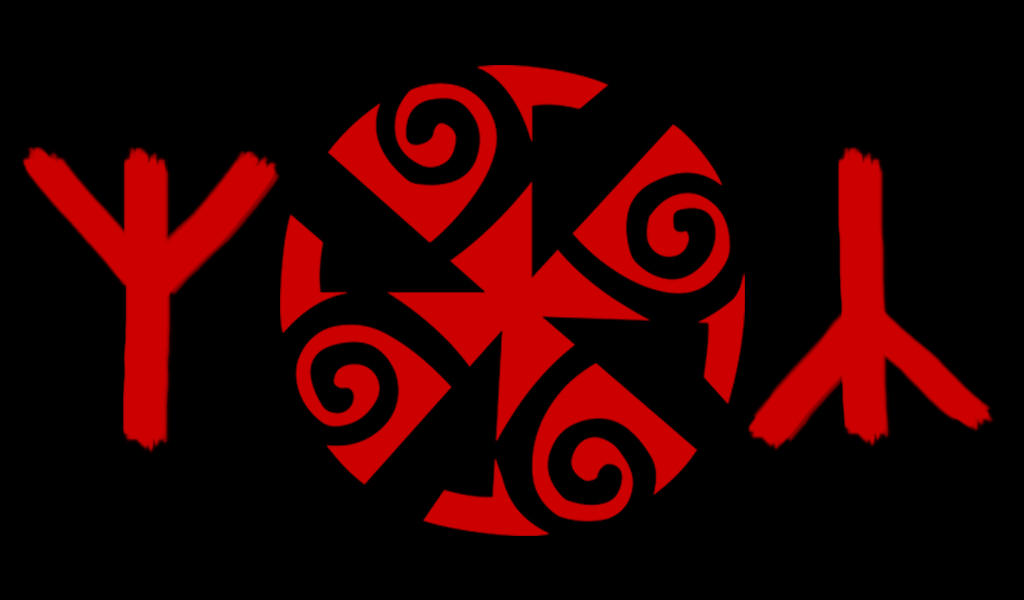Black and red runic Skargard flag by voltur-kombust on DeviantArt