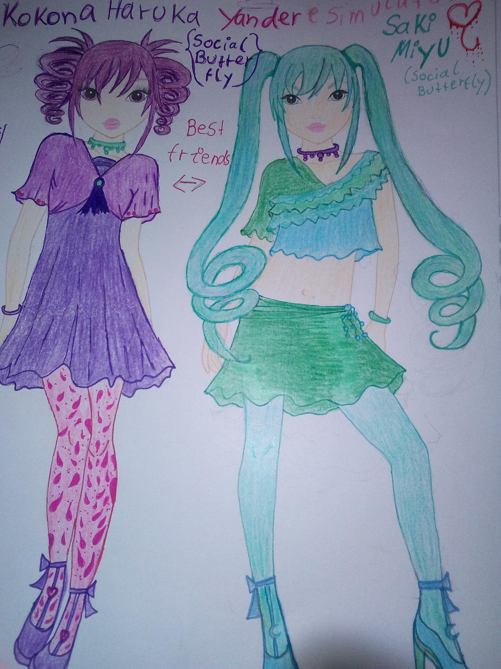 Yandere Simulator Kokona Haruka and Saki Miyu