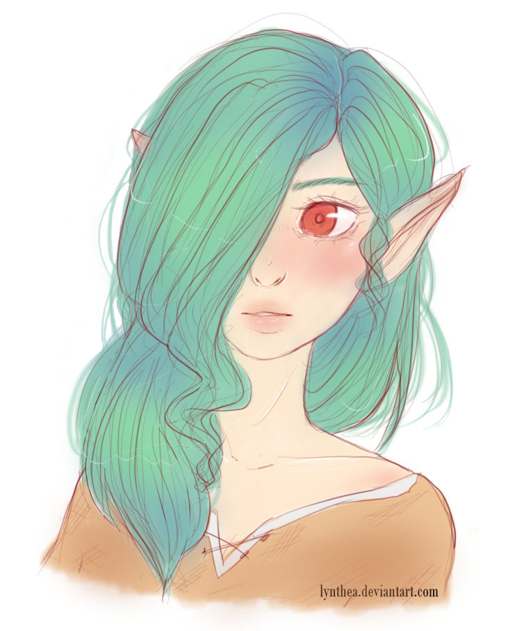 elf girl sketch by Lynnthea on DeviantArt