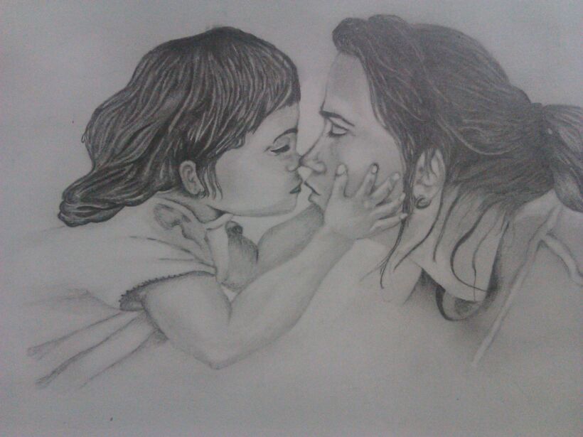 pic Sketch Mom And Daughter Picture daughter sketch by itsattiq on deviantart