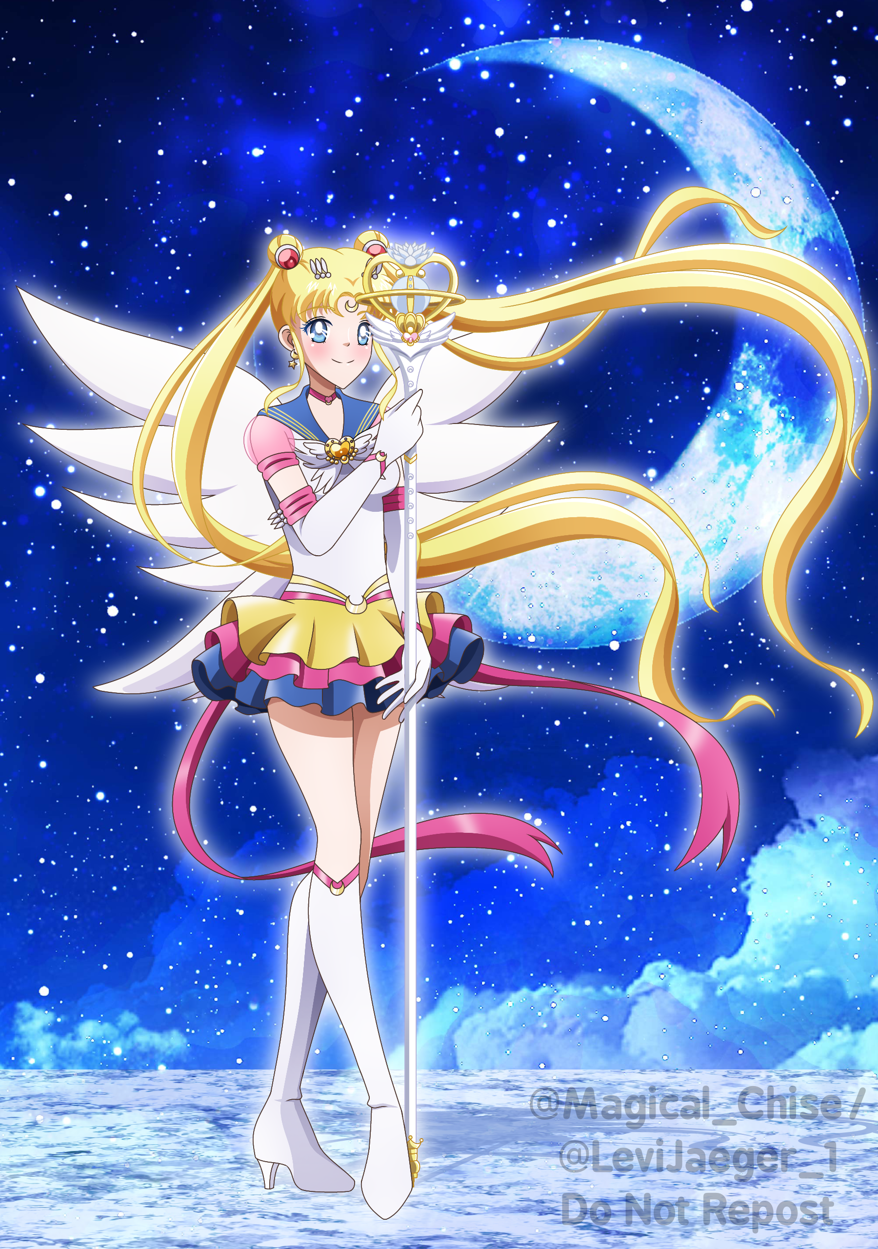 Sailor Cosmos Card from Sailor Moon Crystal 15 by Saudete on DeviantArt