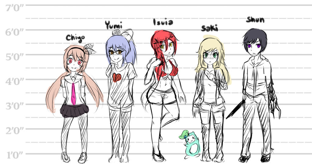 OC Height Chart by egoizm on DeviantArt