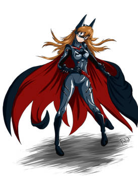 Asuka + Batman - Anime and Comic combination art