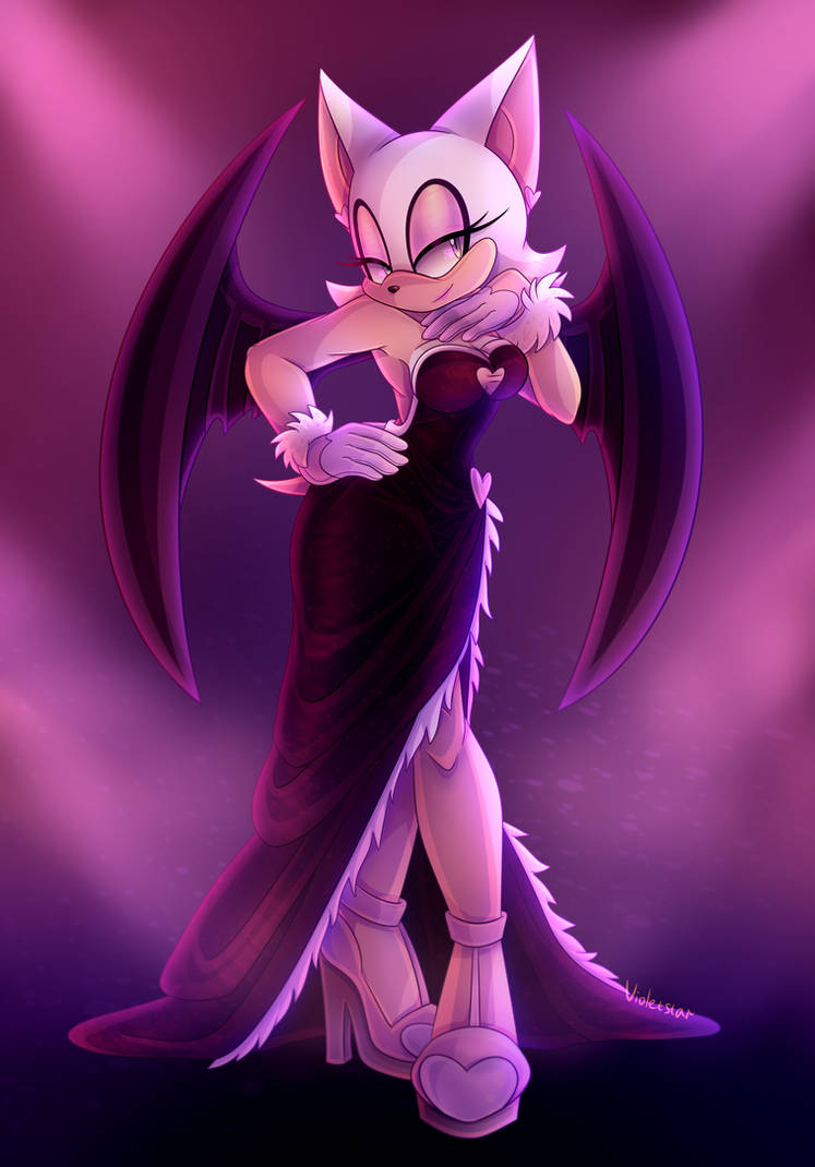 Robe Rouges Fan Art Rouge in a dress by VioletstarDoesArt on DeviantArt