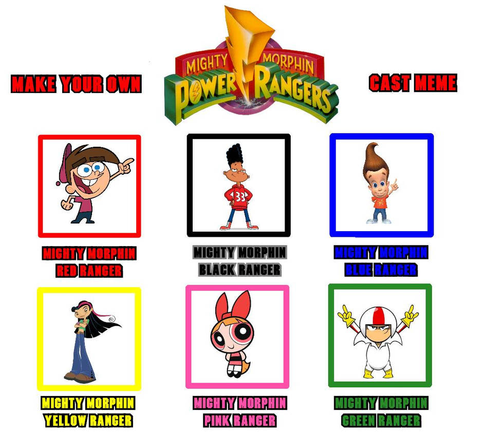 Power Rangers Birthdays Deviantart mighty morphin power rangers cartoon character by filmingnut2003 on ...