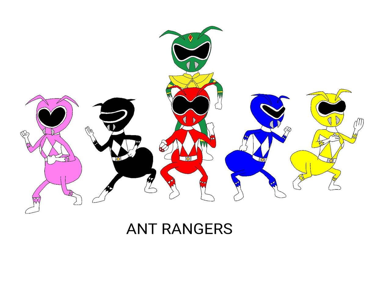 ant rangers with Green ant ranger by filmingnut2003 on DeviantArt