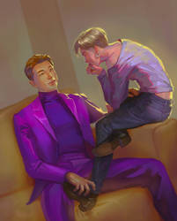 Purple suit