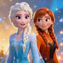 Elsa's and Anna's Adorable Portrait Frozen Disney